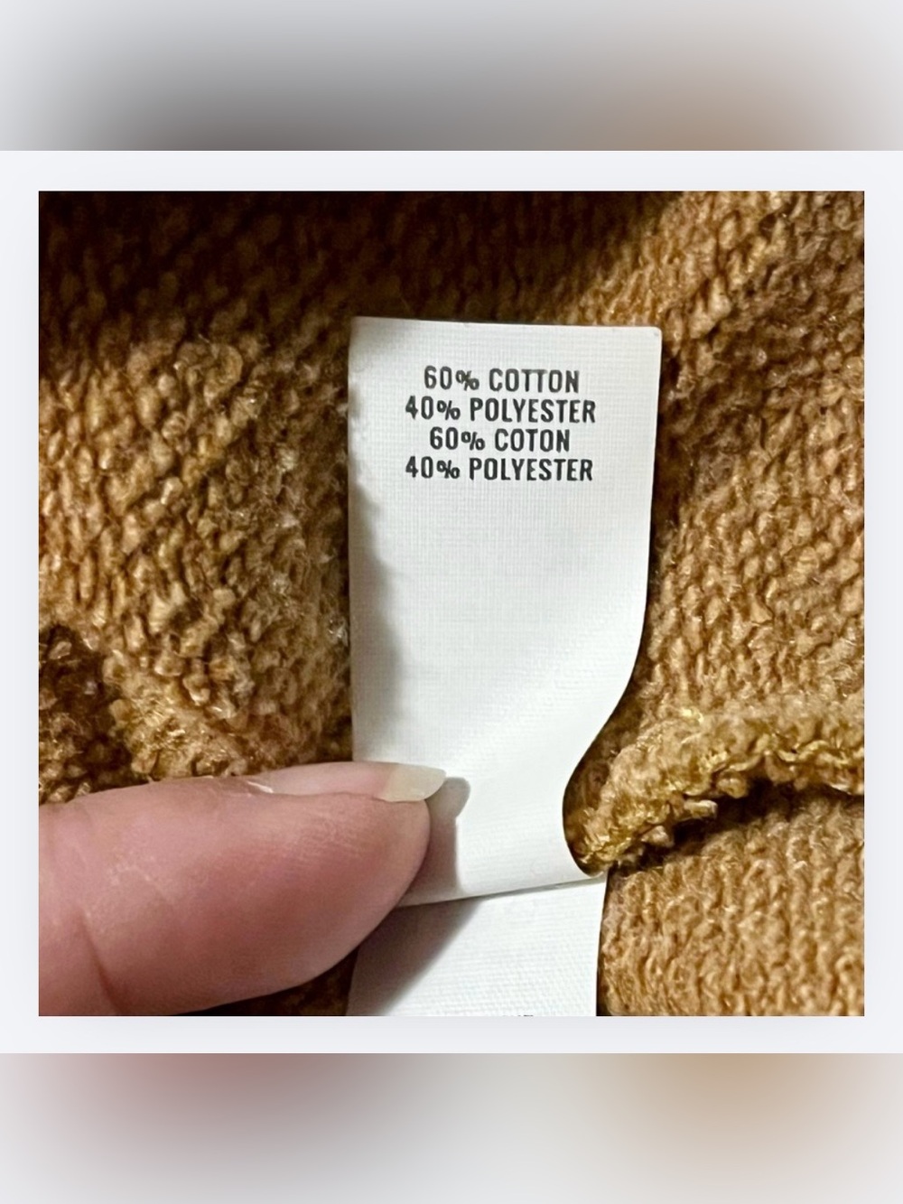Aerie Tan-Brown Turtleneck French Terry Cloth Sweater, Size XS - Picture 5 of 5